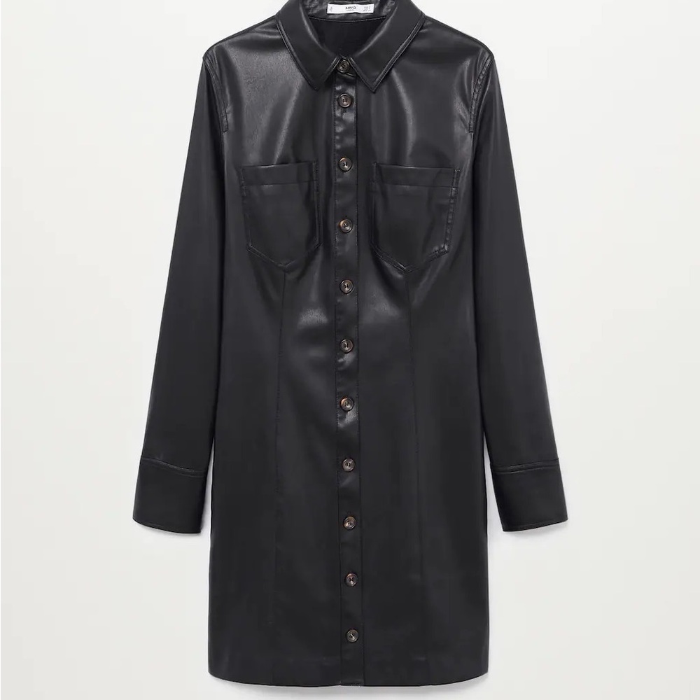 Faux leather dress